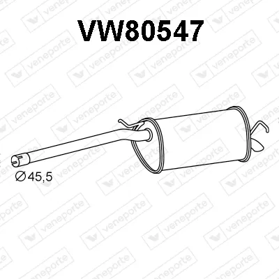 Rear Muffler Vw CADDY III Box Body/MPV · Vw CADDY III MPV