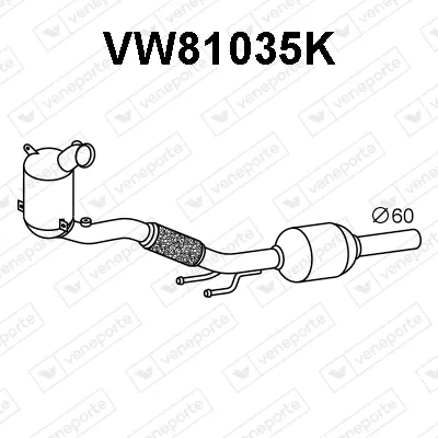 Soot/Particulate Filter, exhaust system Vw T-ROC