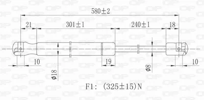 Gas Spring, boot/cargo area Ford FIESTA IV · Ford FIESTA Hatchback Van · Mazda 121 III