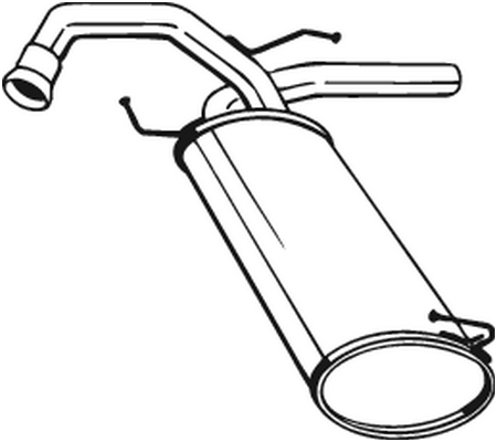 Rear Muffler Fiat SEDICI · Suzuki SX4