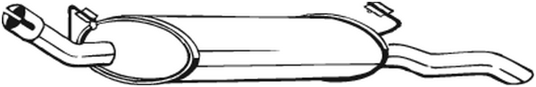 Rear Muffler Opel VECTRA A Hatchback · Vauxhall CAVALIER Mk III Hatchback