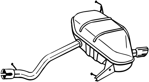 Rear Muffler Bmw 1