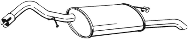 Rear Muffler Ford ESCORT VI Saloon