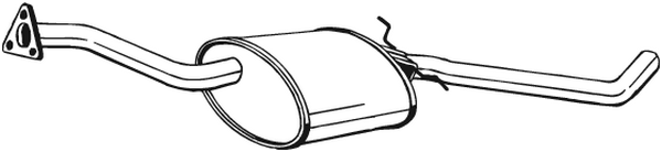 Centre Muffler Opel OMEGA A · Vauxhall CARLTON Mk III Saloon