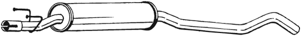 Centre Muffler Opel CORSA B · Opel TIGRA · Opel CORSA B Hatchback Van