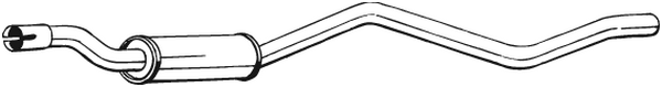 Centre Muffler Vw GOLF I Cabriolet