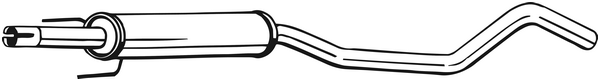Centre Muffler Opel CORSA C · Vauxhall CORSA Mk II