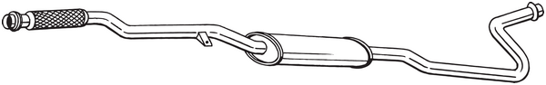 Centre Muffler Citroën C1 II · Peugeot 108 · Toyota AYGO
