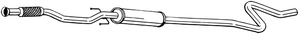 Centre Muffler Citroën C3 II