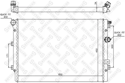 Radiator, engine cooling Seat ALHAMBRA · Vw TIGUAN · Vw SHARAN