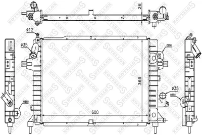 Radiator, engine cooling Opel ASTRA H · Opel ASTRA H Estate · Opel ASTRA H GTC