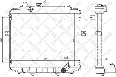Radiator, engine cooling Hyundai H-1 / STAREX Bus