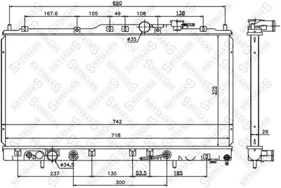 Radiator, engine cooling Mitsubishi GALANT VIII · Mitsubishi GALANT VIII Estate