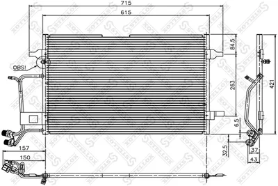 Condenser, air conditioning Audi A4 B5 · Audi A6 C5 · Audi A6 C5 Avant