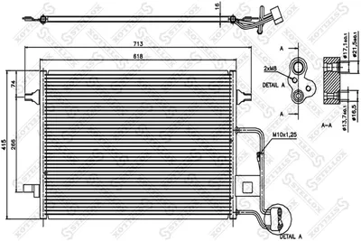 Condenser, air conditioning Skoda SUPERB I · Vw PASSAT B5 · Vw PASSAT B5 Variant