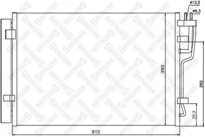 Condenser, air conditioning Hyundai i30 · Hyundai i30 Estate · Hyundai ELANTRA IV Saloon
