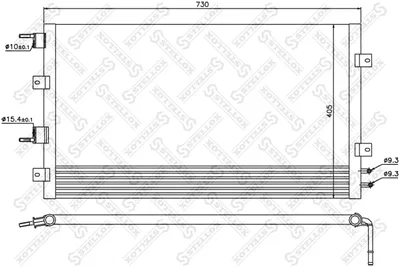 Condenser, air conditioning Chrysler SEBRING