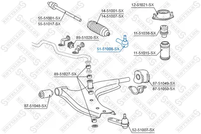 Tie Rod End Mitsubishi COLT I · Mitsubishi CORDIA · Mitsubishi L 300 / DELICA II Bus