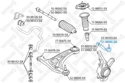 Tie Rod End Toyota YARIS · Toyota YARIS VERSO · Toyota YARIS VERSO VAN