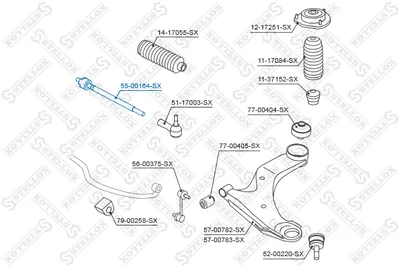 Inner Tie Rod Subaru TRIBECA · Subaru IMPREZA Hatchback · Subaru IMPREZA Saloon