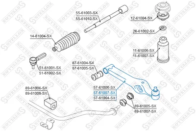 Control/Trailing Arm, wheel suspension Opel AGILA · Subaru JUSTY III · Suzuki ALTO II