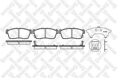 Brake Pad Set, disc brake Daihatsu YRV · Daihatsu CUORE VI · Daihatsu COPEN