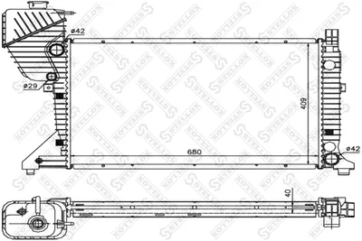 Radiator, engine cooling Mercedes-Benz SPRINTER 2-t Platform/Chassis · Mercedes-Benz SPRINTER 2-t Van · Mercedes-Benz SPRINTER 2-t Bus