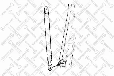Pneumatic spring, air deflector Stellox 87-02314-SX