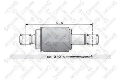 Shock absorber, STELLOX cab suspension 87-03326-SX