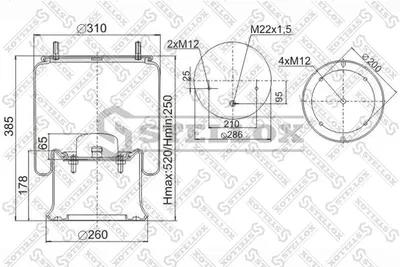 Bellows, STELLOX 90-40231-SX air suspension