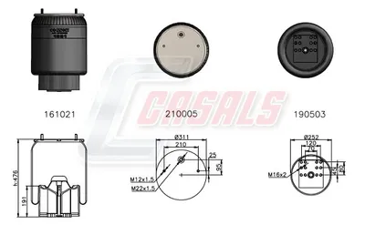 Bellow, air suspension Audi 80 B4 Saloon · Audi 80 B4 Avant · Audi 100 C3 Saloon