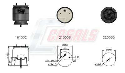 Bellow, air suspension Peugeot 205 I · Peugeot 205 II · Peugeot 309 I