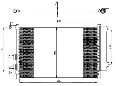 Condenser, air conditioning Alfa Romeo 147