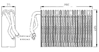 Evaporator, air conditioning Opel ASTRA F Saloon · Opel ASTRA F Convertible · Opel ASTRA F Hatchback