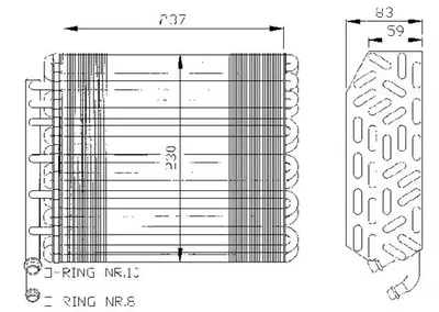 Evaporator, air conditioning Opel ASTRA F Saloon · Opel ASTRA F Convertible · Opel ASTRA F Hatchback