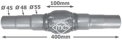 Flexible bonding, exhaust Metalcaucho 02046
