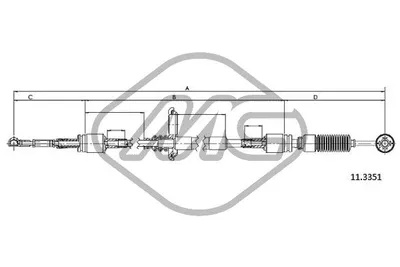 Cable Pull, manual transmission Mercedes-Benz VITO Bus · Mercedes-Benz VITO Van · Mercedes-Benz V-CLASS