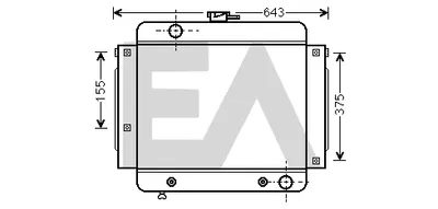 Radiator, engine cooling Mercedes-Benz /8
