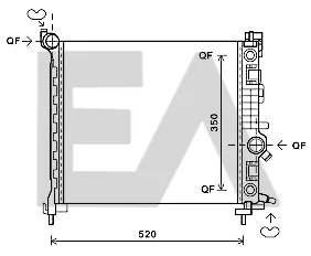 Radiator, engine cooling Opel MERIVA B MPV · Opel MERIVA B VAN · Vauxhall MERIVA Mk II