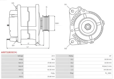 Alternator AS-PL A0072(BOSCH)