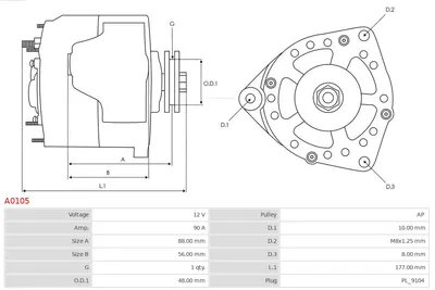 Alternator Audi 90 B2 · Audi 90 B3 · Audi COUPE B2