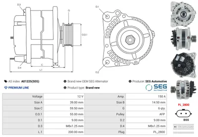 Alternator Renault LAGUNA II · Renault LAGUNA II Grandtour · Renault MEGANE II
