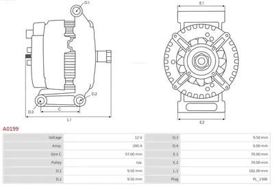 Alternator Mercedes-Benz VIANO · Mercedes-Benz VITO Bus · Mercedes-Benz VITO / MIXTO Van