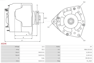 Alternator Alfa Romeo 145 · Alfa Romeo 146 · Audi 80 B4 Saloon