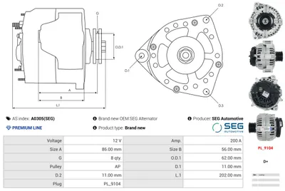 Alternator AS-PL A0305(SEG)
