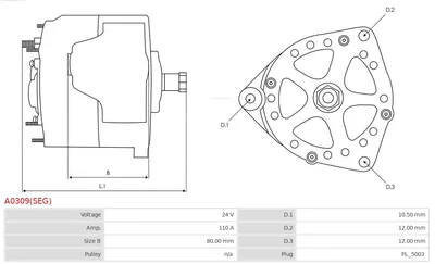 Alternator AS-PL A0309(SEG)