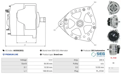 Alternator AS-PL A0350(SEG)