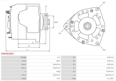 Alternator Land Rover FREELANDER 2 · Land Rover RANGE ROVER EVOQUE · Land Rover DISCOVERY SPORT