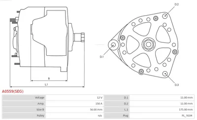 Alternator AS-PL A0559(SEG)