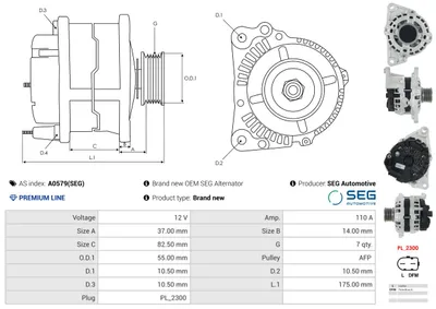 Alternator AS-PL A0579(SEG)